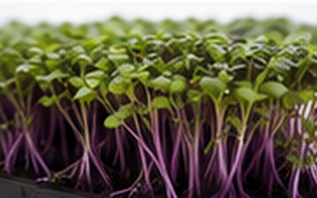 Different seedlings sprouting at different stages in a seed tray